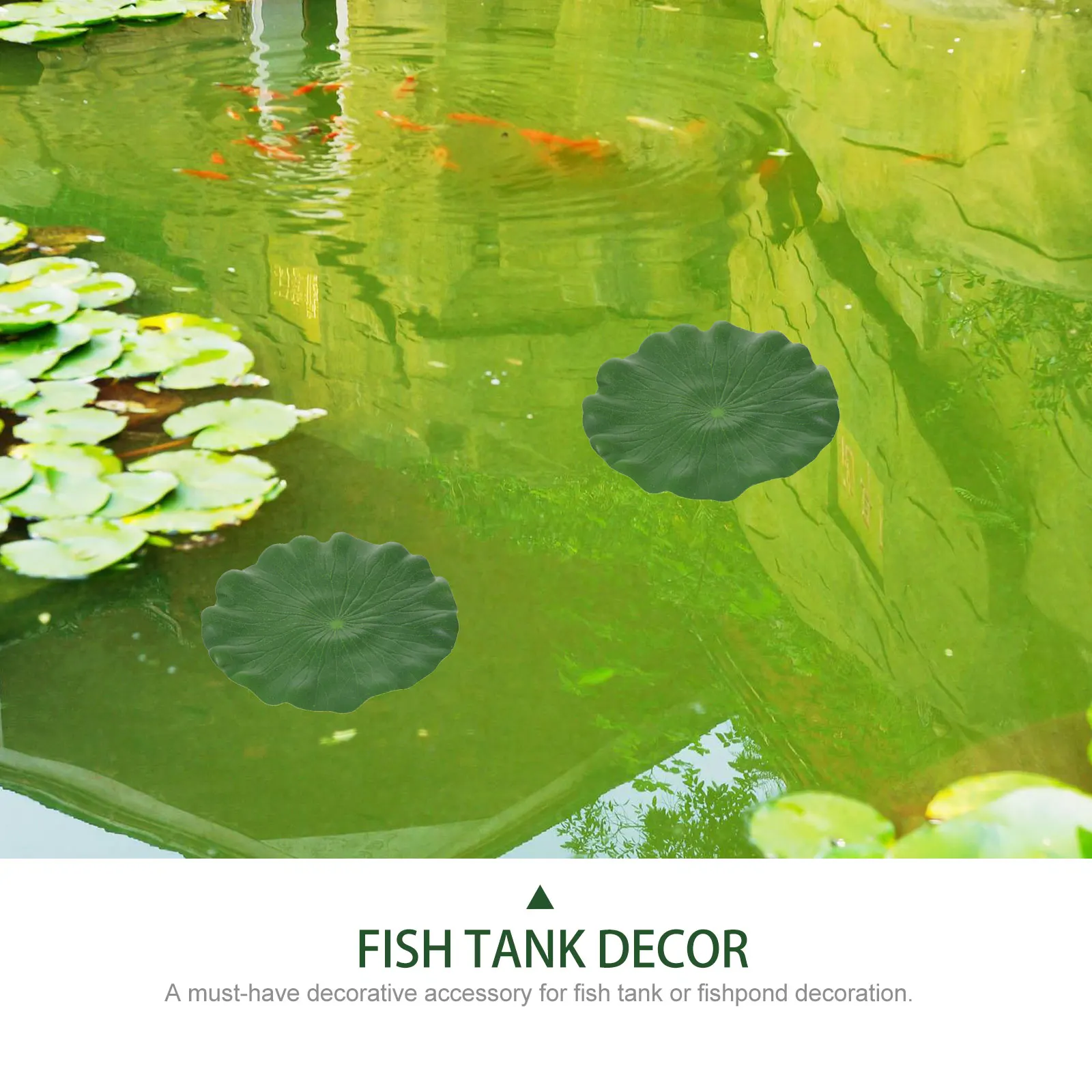 

10Pcs Artificial Lotus Leaves Simulation Floating Decor for Fish Tank Garden Pond Water Pool Decoration