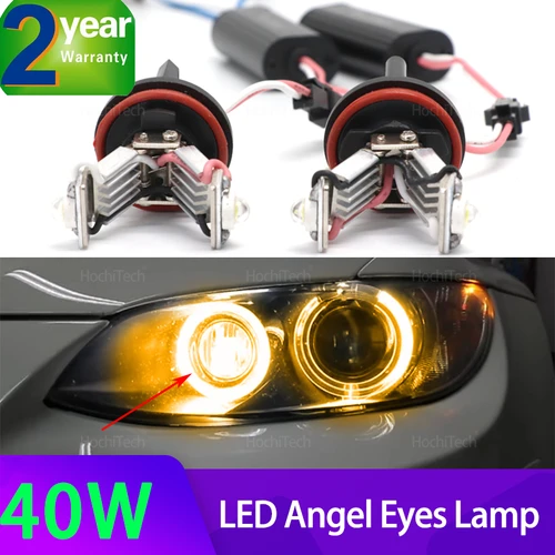 Bombillas de faros Angel Eyes, bombillas de luces marcadoras para BMW E81 E82 E87 E88 E90 E91 E92 E93 M3 E60 E61 E70 E71 E84 E89 blanco amarillo