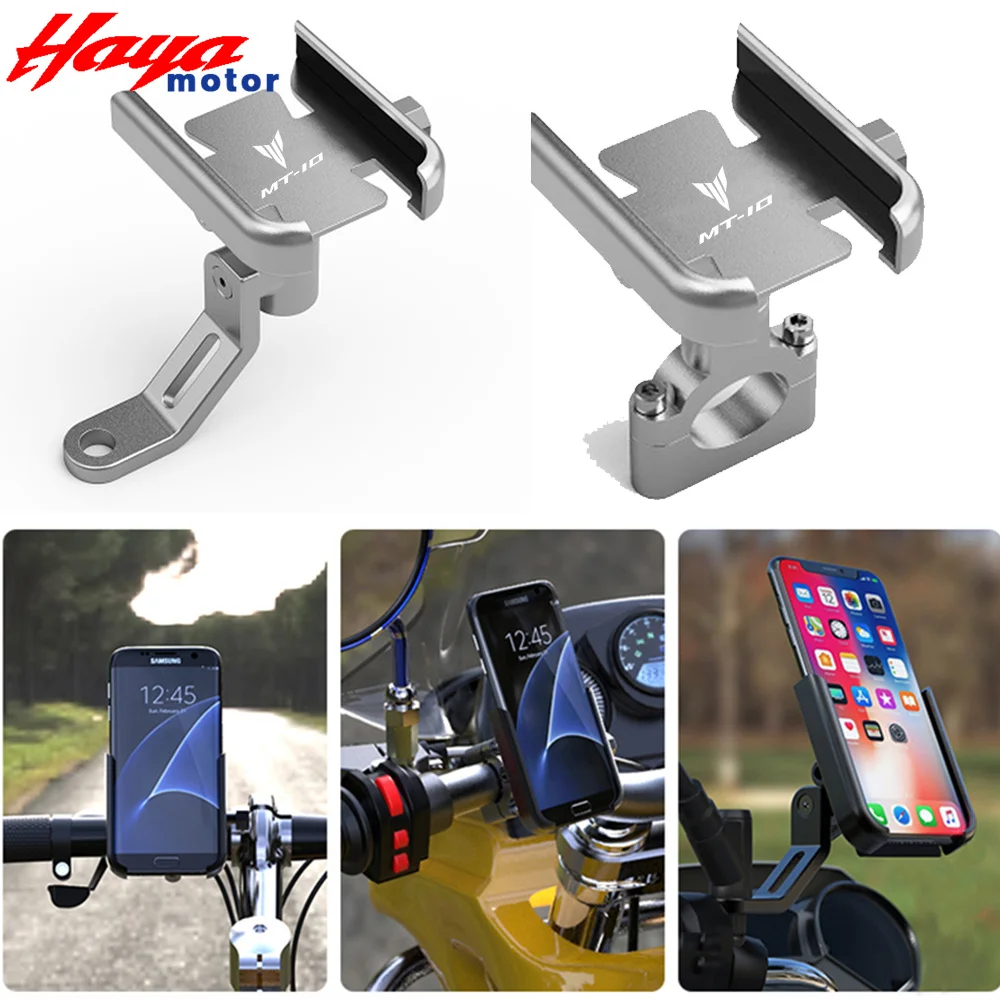 

With Logo MT10 Accessories Motorcycle Handlebar Mobile Phone Holder GPS Stand Bracket For YAMAHA MT-10 mt10 fz10 MT 10 2016-2023