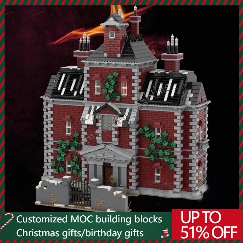 

4660, детали, знаменитая серия фильмов, дом Мейзера, Сцена MOC, модель замка, креативная для детей, рождественские игрушки, сборка, головоломка, подарки