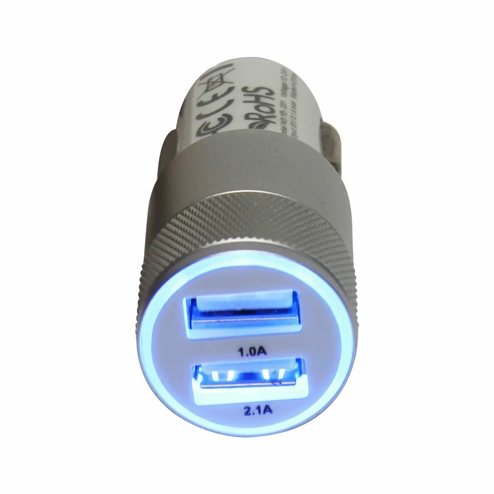 Car Charger 2 Port Dual USB Socket Lighter Adapter Fast Charger Universal Silver Twin USB Car Charger Accessories