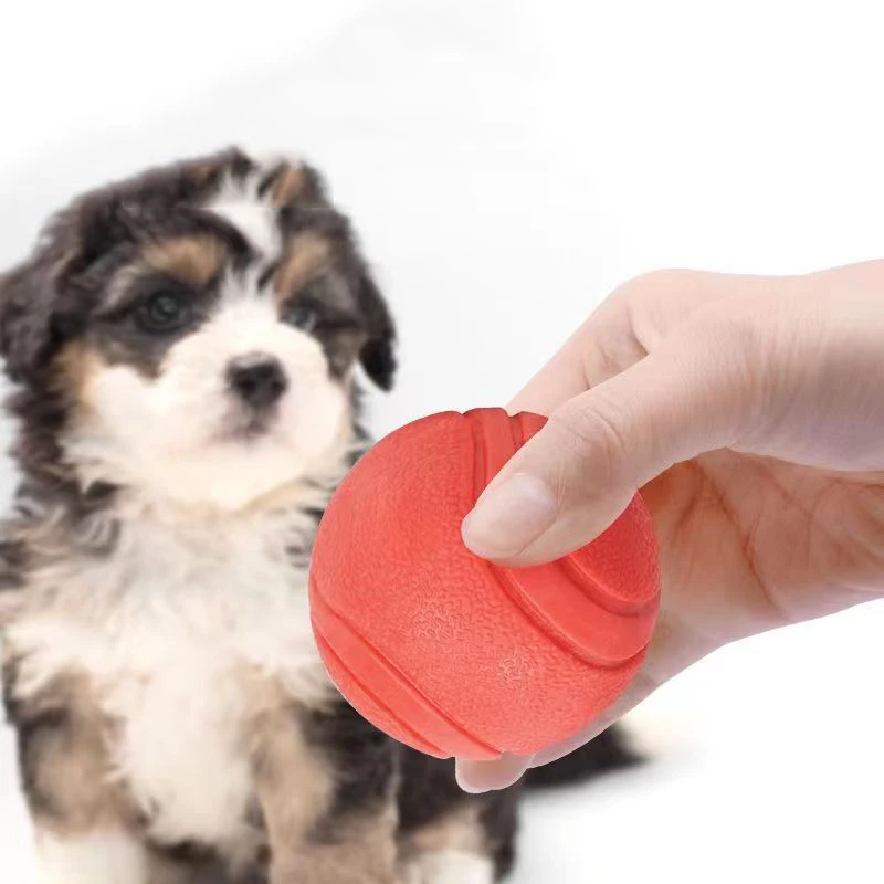 Dog Toy Ball Molar Bite-Resistant Indestructible Solid Rubber Ball Small and Medium-Sized Dog Interactive Training Pet Game Ball