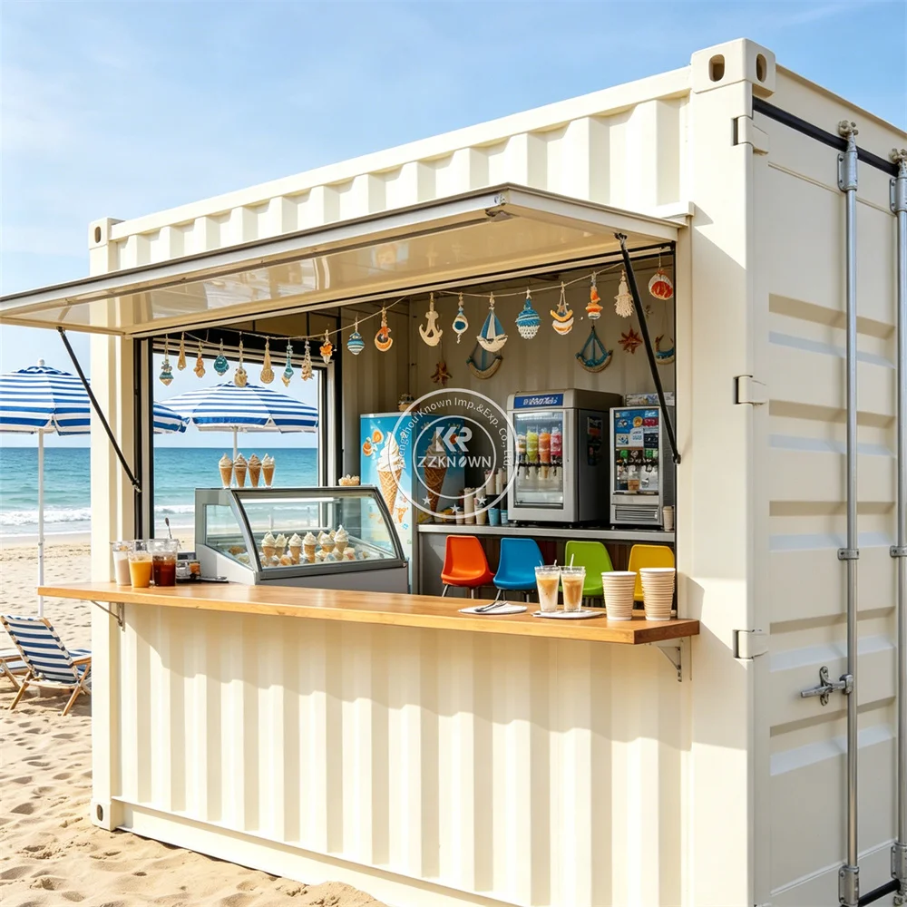 

Mobile Container Kitchen Truck Street Food Coffee Tea Bubble Tea Cart Modular Container Restaurant Fully Equipped