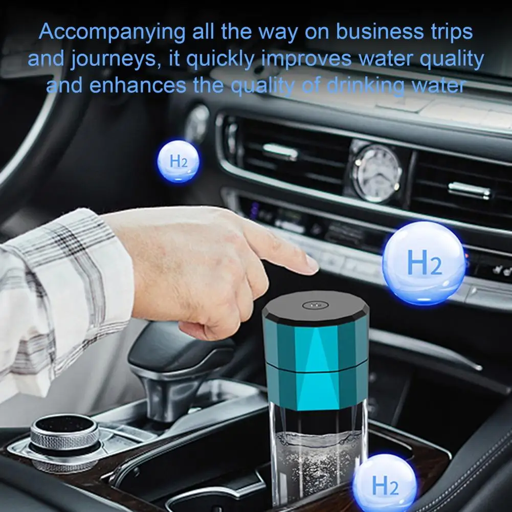 

208ml Hydrogen Water Bottle, Portable Hydrogen Water Ionizer Machine Generator Rechargeable Hydrogen Rich Water Glass Health Cup