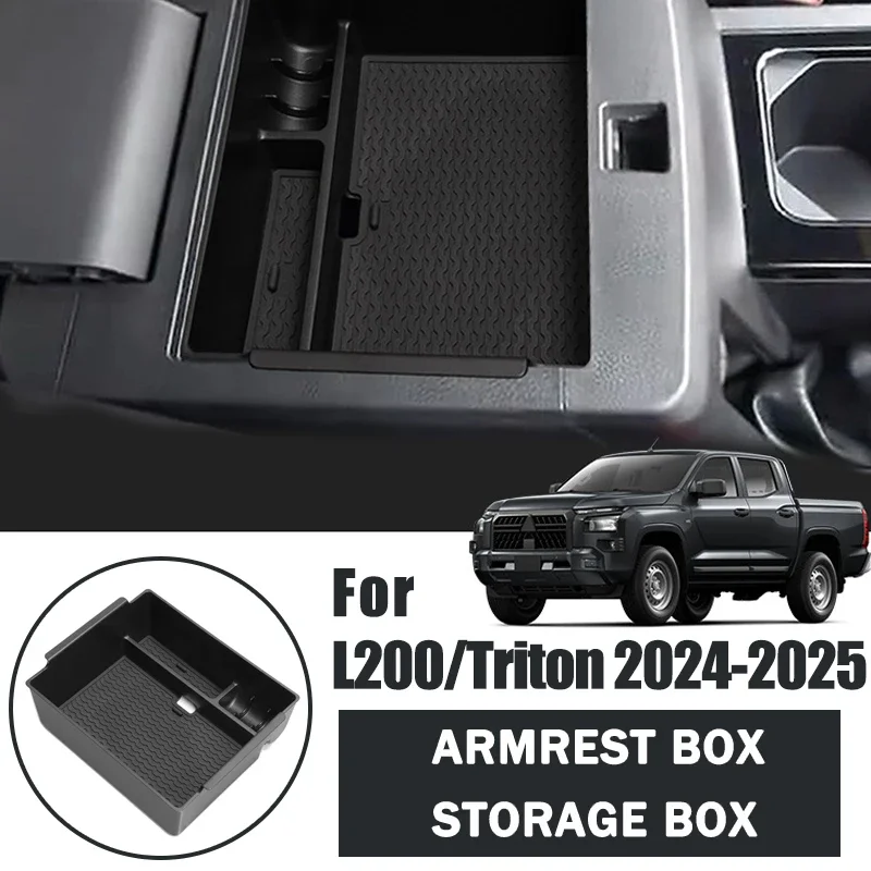 

Для Mitsubishi L200/Triton 2024-2025 подлокотник, автомобильный центральный блок управления, органайзер для хранения и уборки, аксессуары для интерьера