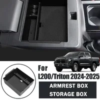 Para Mitsubishi L200/Triton 2024-2025 caja de reposabrazos caja de Control Central de coche caja organizadora de almacenamiento accesorios interiores