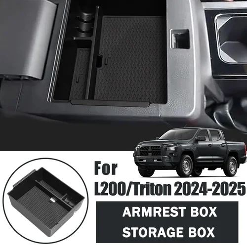 Imagen 1 del producto Para Mitsubishi L200/Triton 2024-2025 caja de reposabrazos caja de Control Central de coche caja organizadora de almacenamiento accesorios interiores