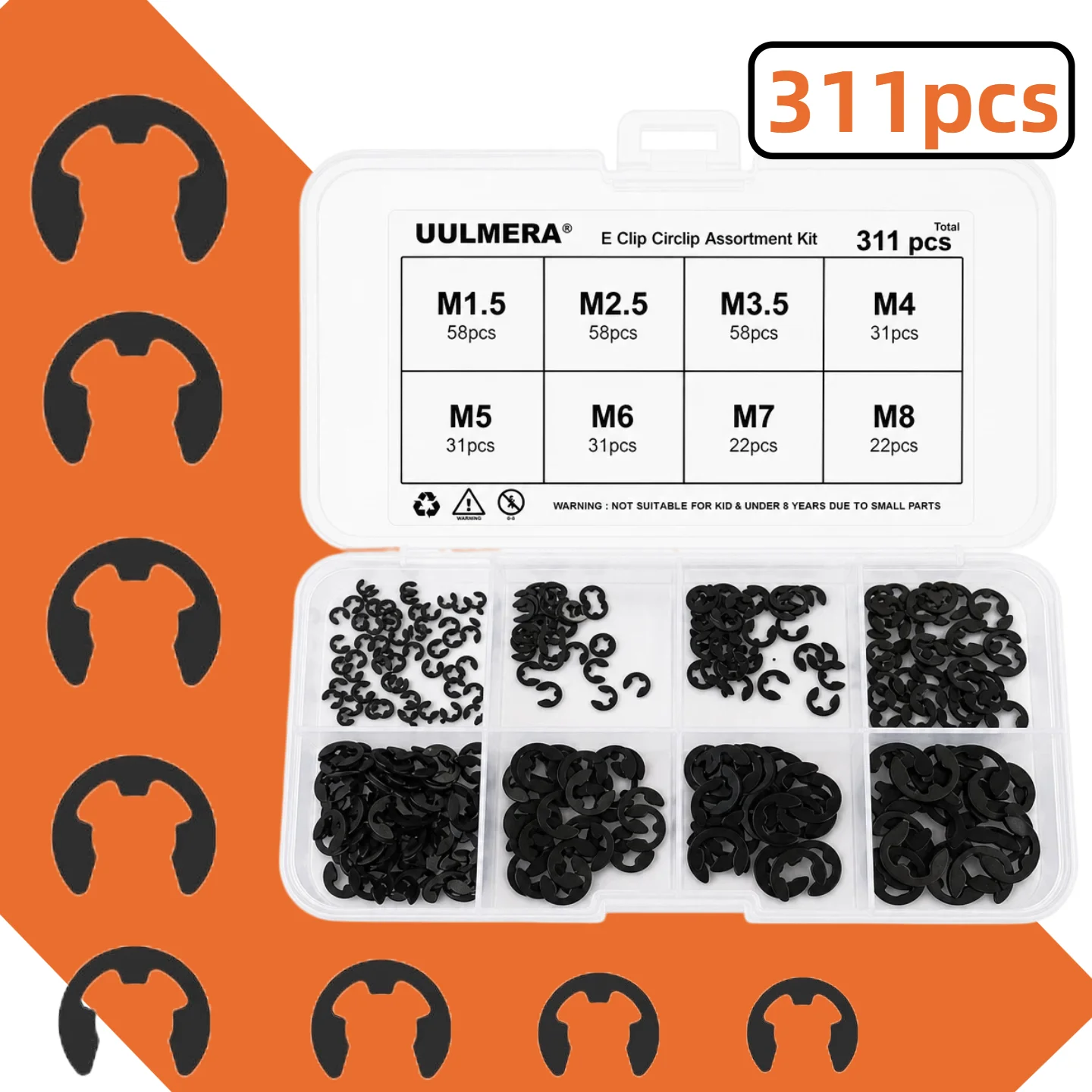 E-Clip Snap Ring Set 269/209/4 - đánh giá và giá Snap Fastener Set