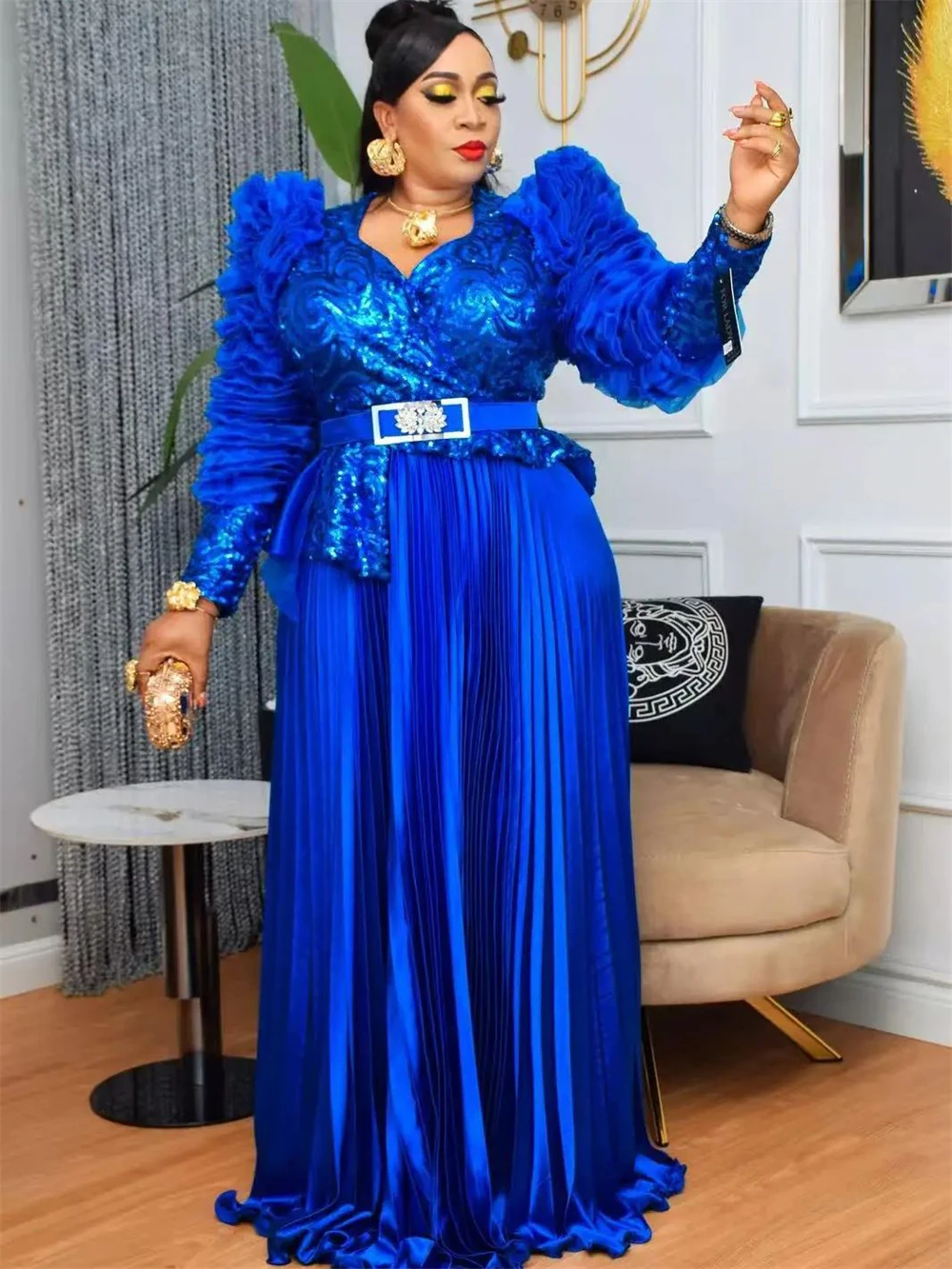 2026 Luxury Party Dresses Elegant Sequin Evening Gowns For Women Africa Clothing Wedding Prom Bodycon Long Dress Dashiki Outfits
