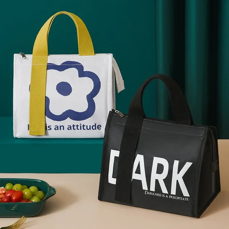 Torby na lunch dla kobiet Izolowana torba na lunch wielokrotnego użytku z wewnętrzną kieszenią, torba na lunch dla dorosłych do pracy