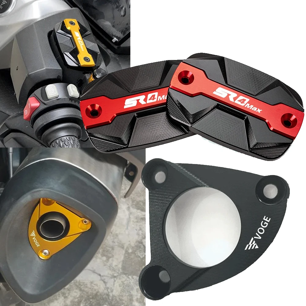 

For Voge SR4MAX SR4 MAX SR4max 2022-2025 CNC Aluminum Motorcycle Exhaust Pipe End Decorative Protection Cover Cap Accessories