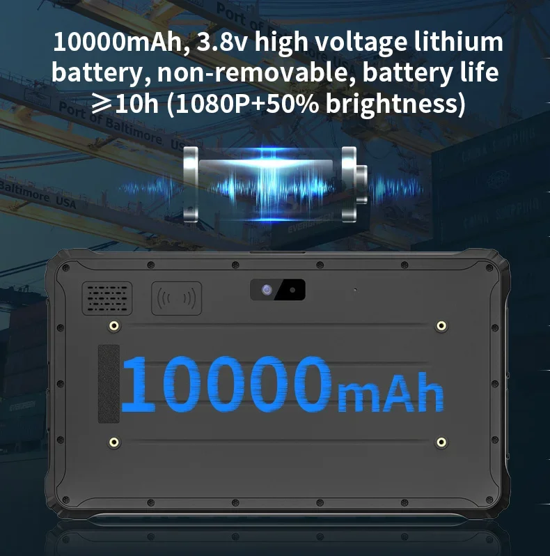 A80PT 8インチAndroid LF HF UHF RFID 4G LTE GPSスキャン機能搭載産業用堅牢タブレット