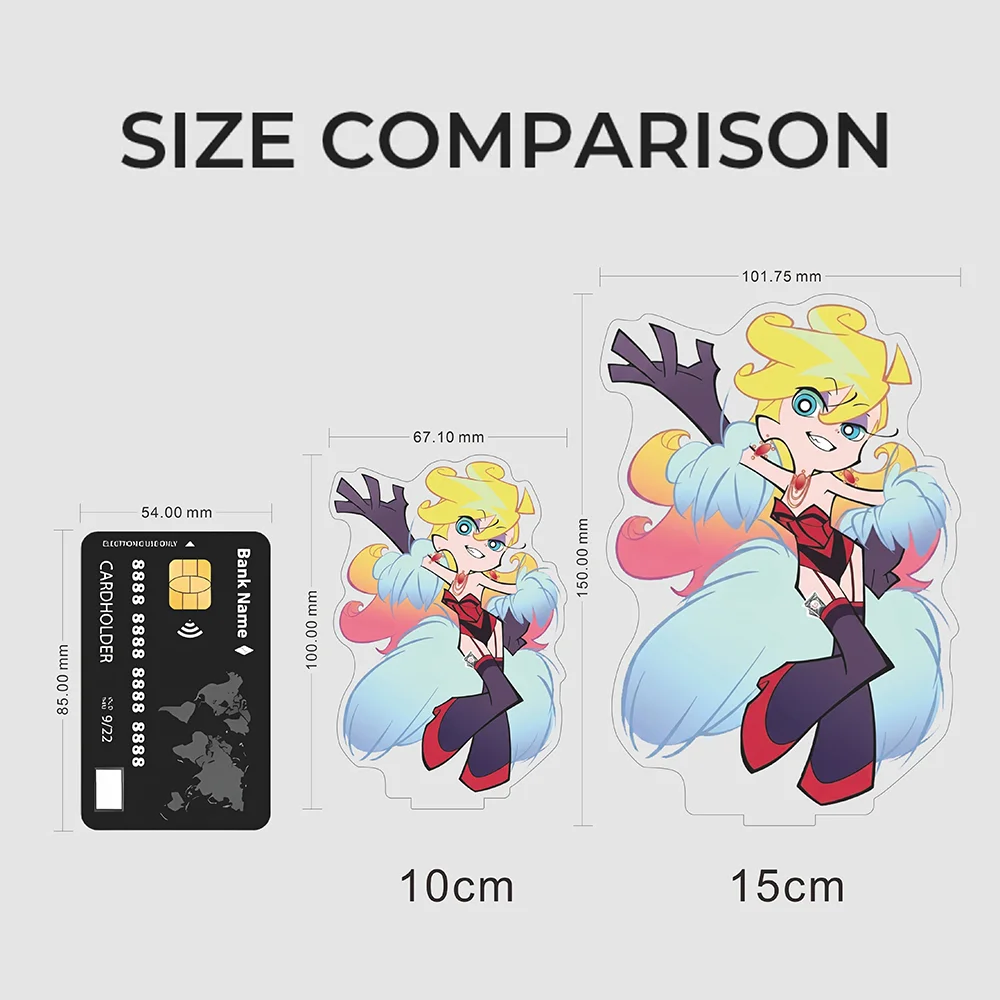 New Panty and Stocking with Garterbelt HUB Collab Acrylic Stand, Panty Stocking Figure Standee, Pub Bar Desk Decor Keychain