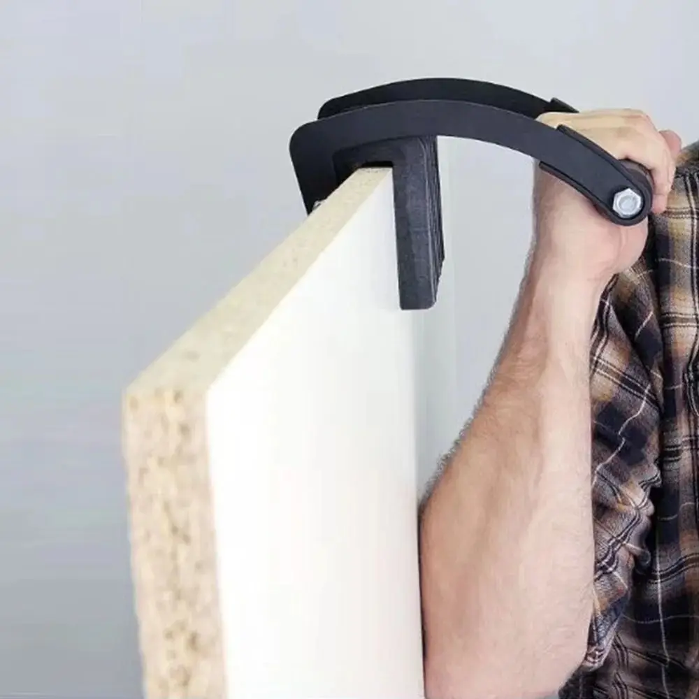 ポータブルキャリーウッドボード固定具金属素材省力設計合板キャリア片手グリップ金属ハンドル