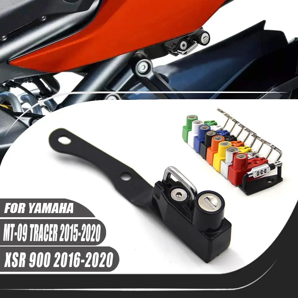 

Motorcycle Left Helmet Lock Kit Helmets Security Anti-Theft Lock Rust-Proof Aluminum For Yamaha XSR 900 MT-09 TRACER 2016-2020