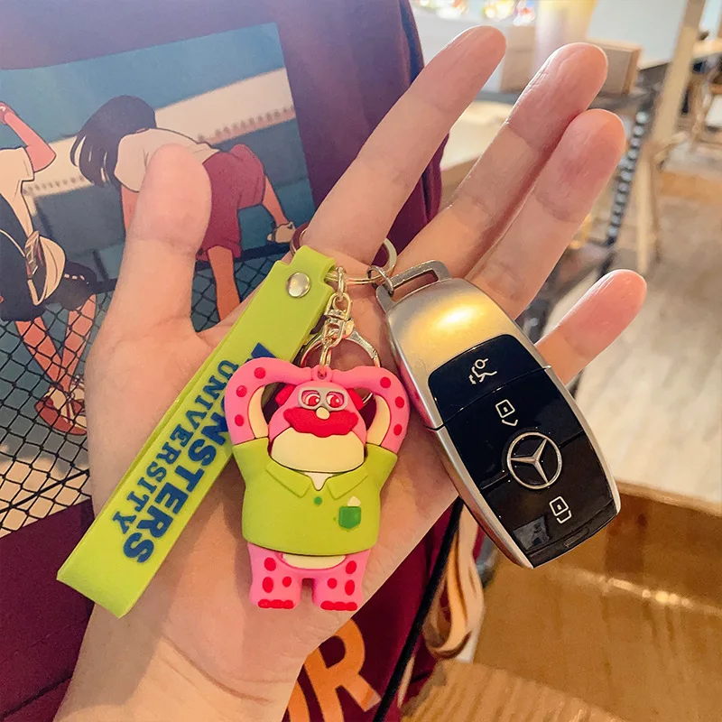 MINISO Monsters University Keychains Mike Wazowski Sulley Key Ring Cartoon Figure Big Eyes Monster Keyring Toys Dolls Kids Gift