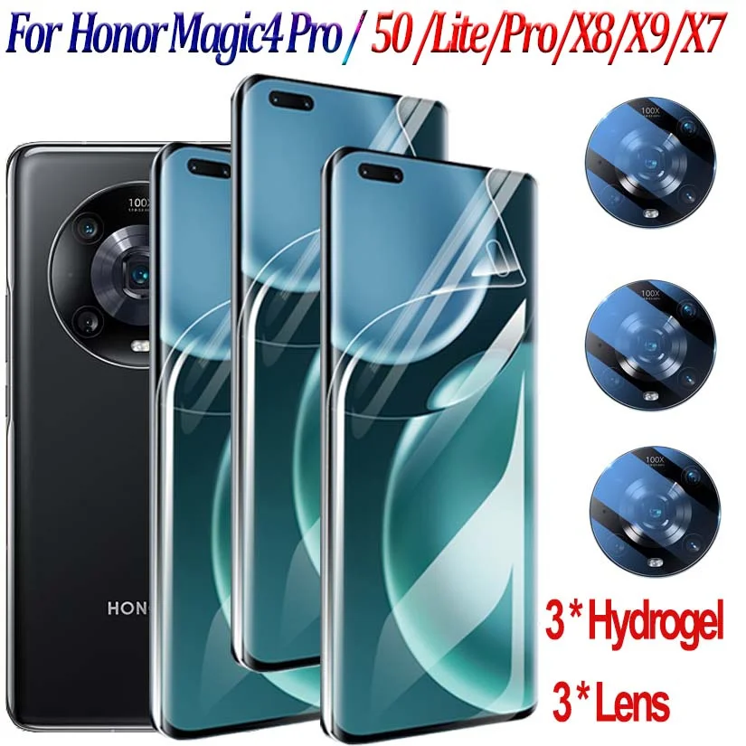 

Honor Magic4 Pro 5G Hydrogel Film+Camera Lens Protection Honor 70 50 30 Pro Plus 30S Screen Protector Honor Magic4 Lite 5G Magic 4 Ultimate Safety Protective Film Huawei Honor 50 Lite Xonor X8 X9 X7 70 Pro