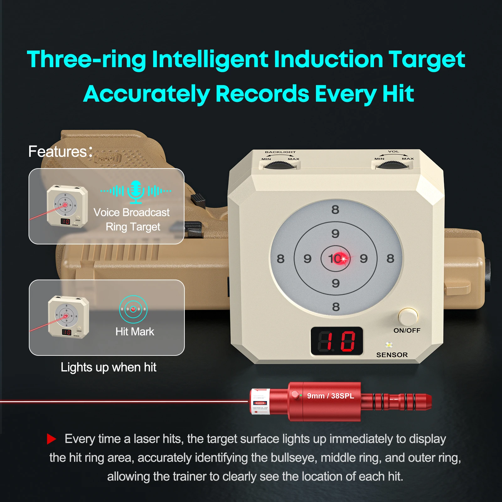 Maintains accuracy with consistent calibration, offering both dry-fire training and laser bore sight modes for versatile use.