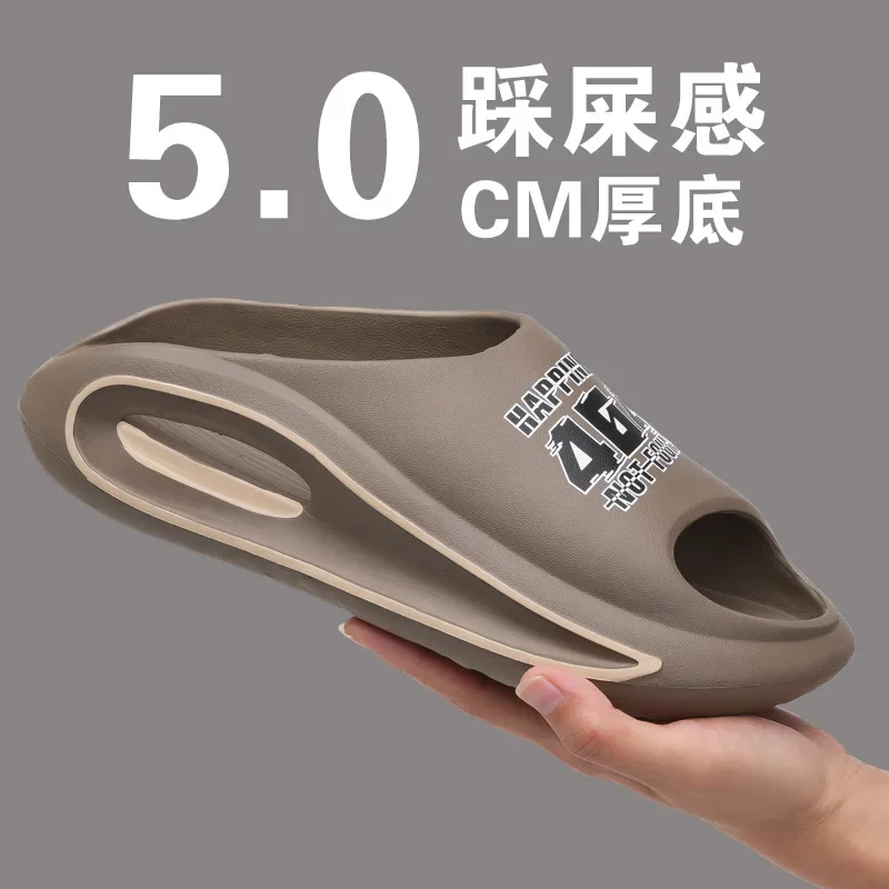 

Парные тапочки большого размера, мужская летняя одежда, спортивные тапочки, пляжные сандалии для пар с толстой подошвой, домашние однотонные сандалии