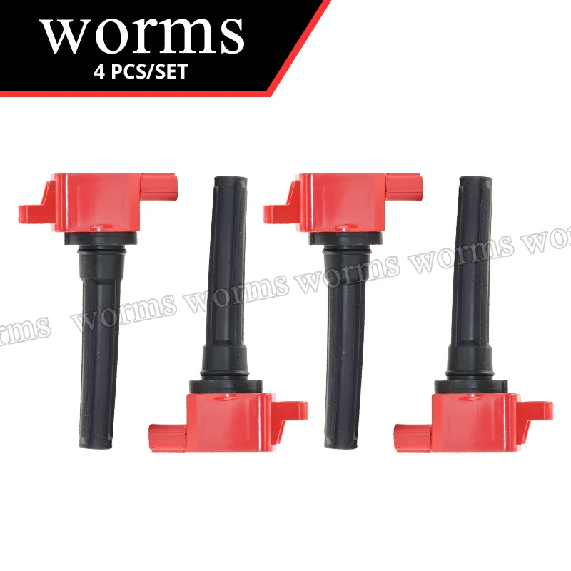 

Worms High Performance Ignition Coil 4PCS Set Racing For 2008+ Mitsubishi Lancer Evolution X EVO 10 2.0L 1832a042