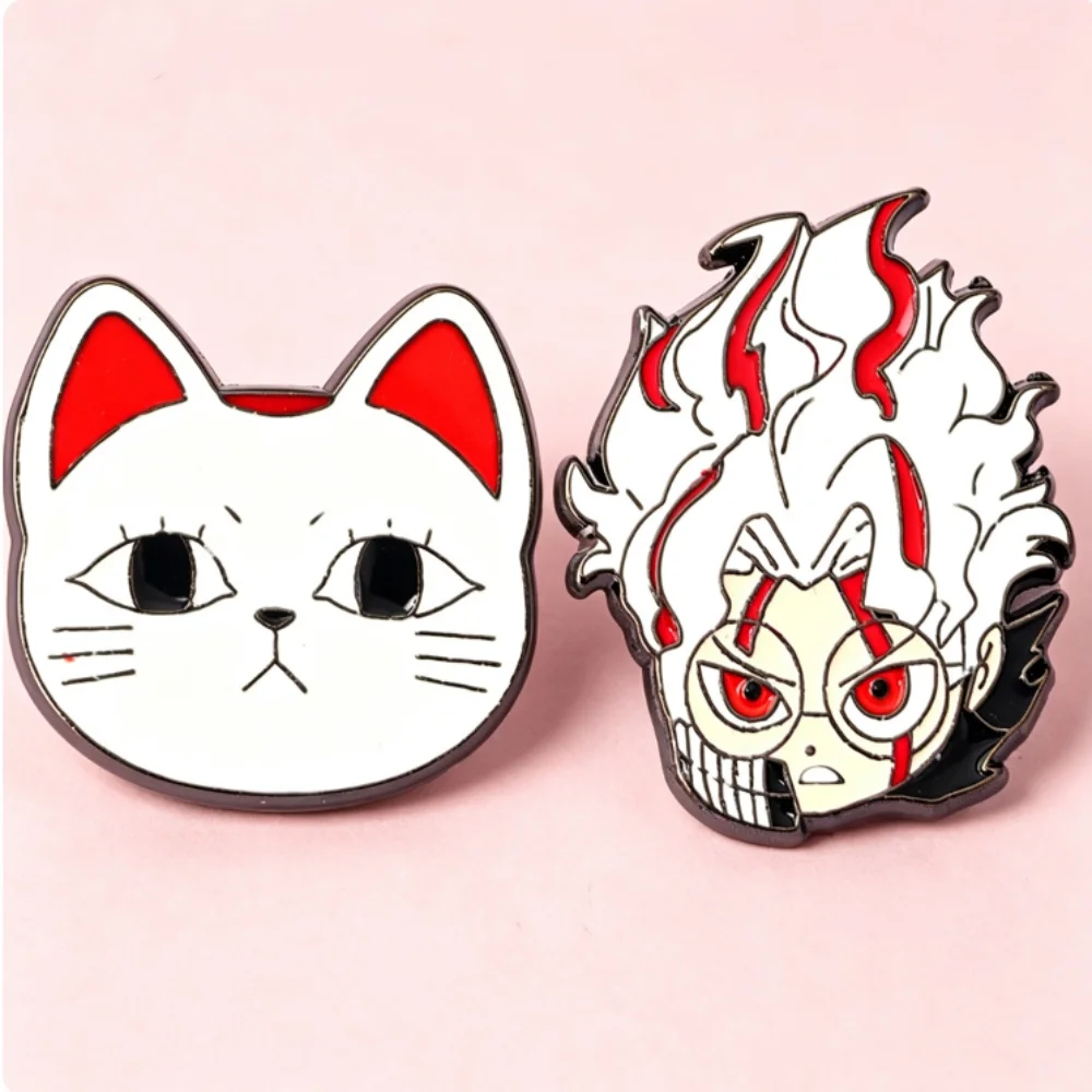 2Pcs/set  Enamel Brooches Badge on Backpack Lapel Pins For Clothing Fashion Jewelry Accessories Friend Gifts