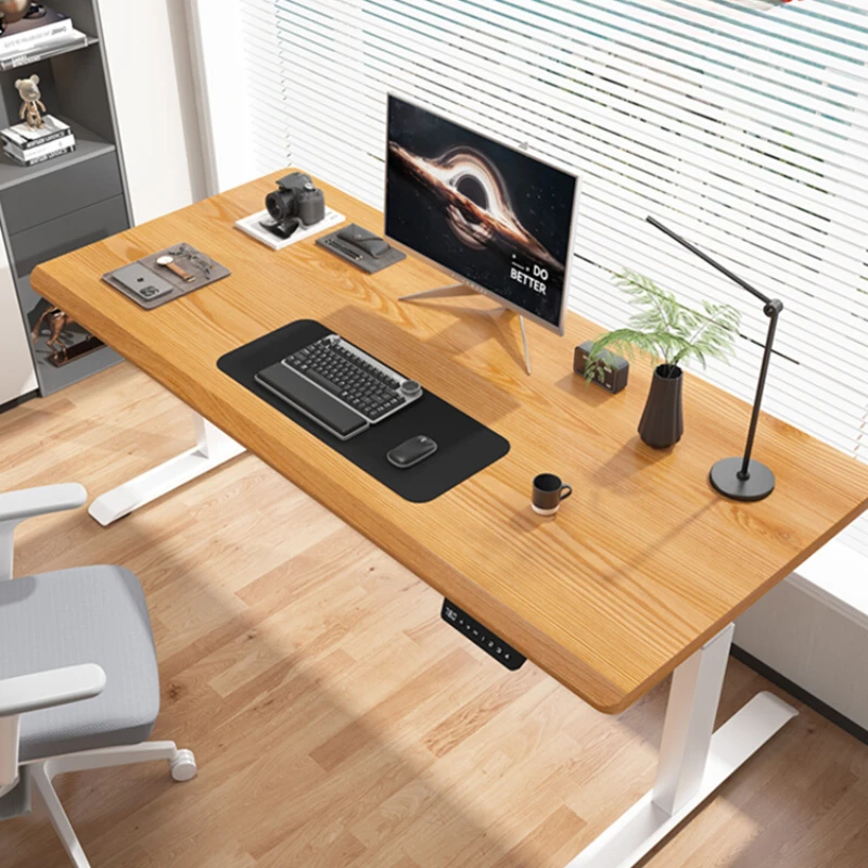 

Solid wood electric lifting table intelligent computer desk and chair household office