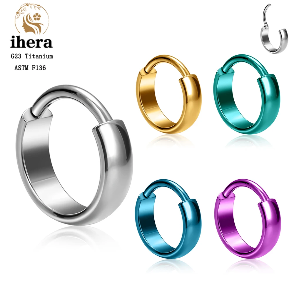 ASTM F136 Titanium Simple Hoop Earrings 16G Anodizing Cartilage Tragus Helix Rook Lobe Conch Piercing Ear Ring Body Jewelry