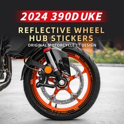 Used For KTM DUKE390 2024  Safety Reflective Wheel Hub Sticker Kits Of Bike Accessories Rim Decoration Protection Refit Decals