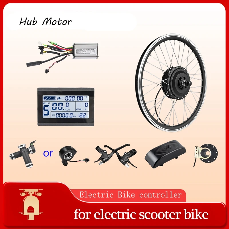 36V/48V 500W 1000W 1500W Electric Bike Motor Wheel Front Rear 20Inch 26 Inch Strong Power BLDC Hub Motor Ebike Conversion Kit