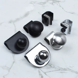 Bathroom Framelessed Shower Glass Door Handle/Clamp/Clips Cabinet Showcases Round Metal Pulls Knob Replacement No Drill