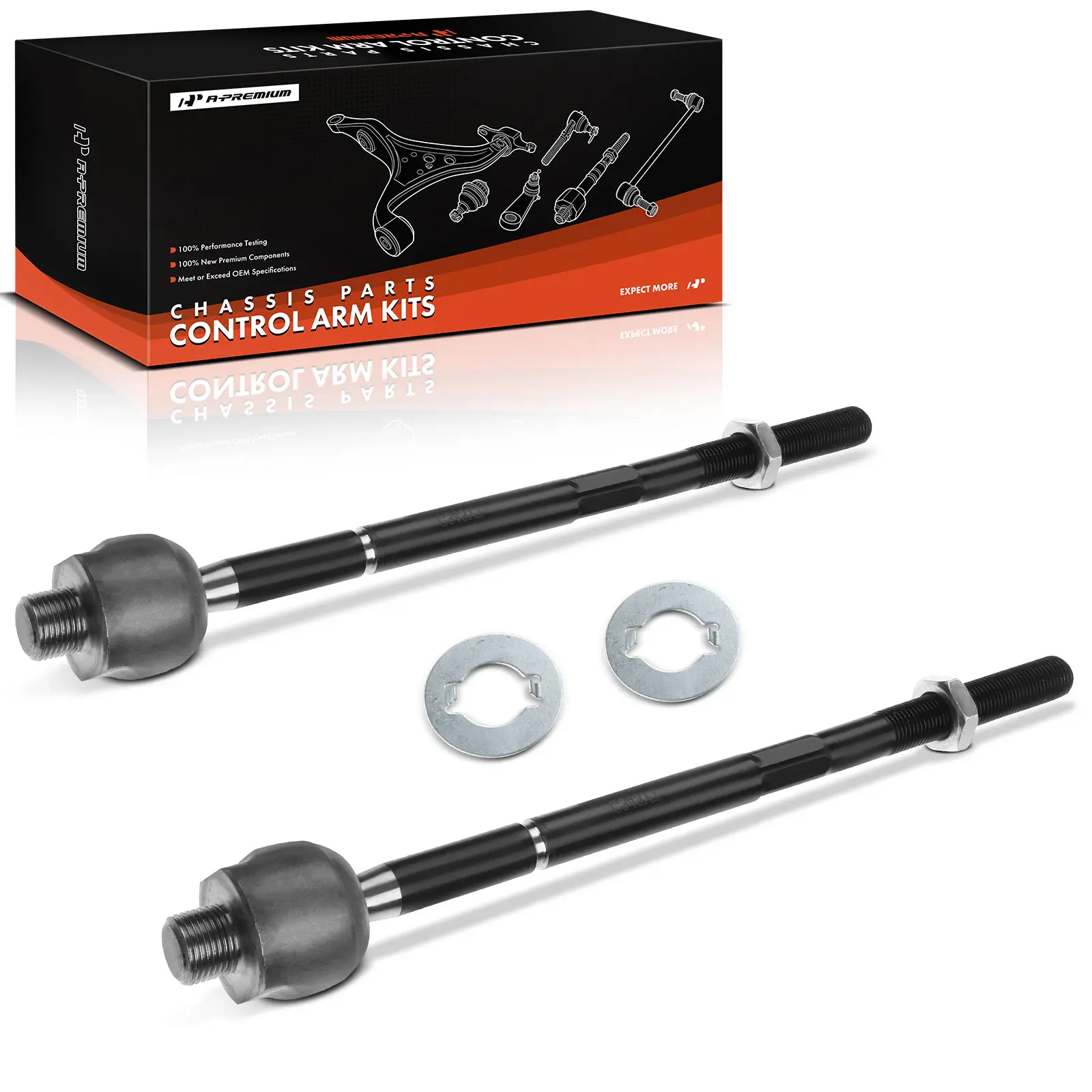 A-Premium 2x Front Inner Steering Tie Rod End for Chevrolet Malibu 1997-1998 Corvette 1997-2013 Cadillac XLR 2004-2009