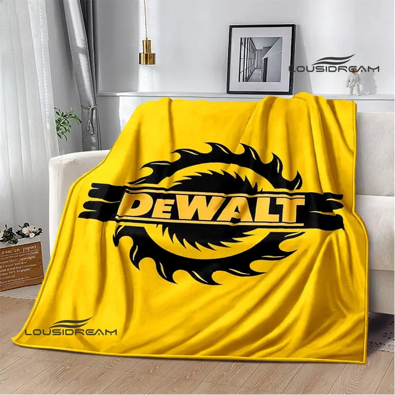 3D dewalt logo printed blankets picnic blanket Warm Flannel blankets Soft and comfortable blanket bed linings Birthday Gift