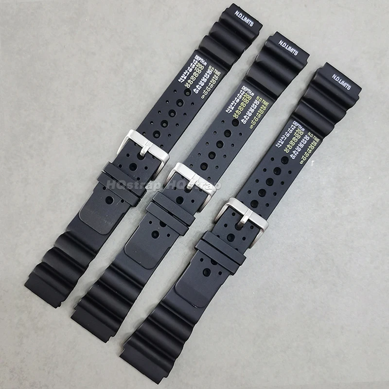 20mm 22mm 24mm Silicone Strap Rubber Watch Band for Seiko Watchbands Sport Wristband Water Ghost Bracelet Replacement Belt