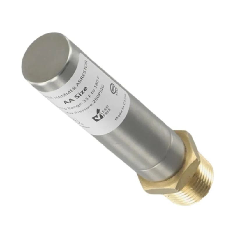 Stainless Steel Water Hammer Arrestor 1/2inch Thread Dishwasher Pipe Noise Stop for Dishwasher, Sink, Toilet, Faucet