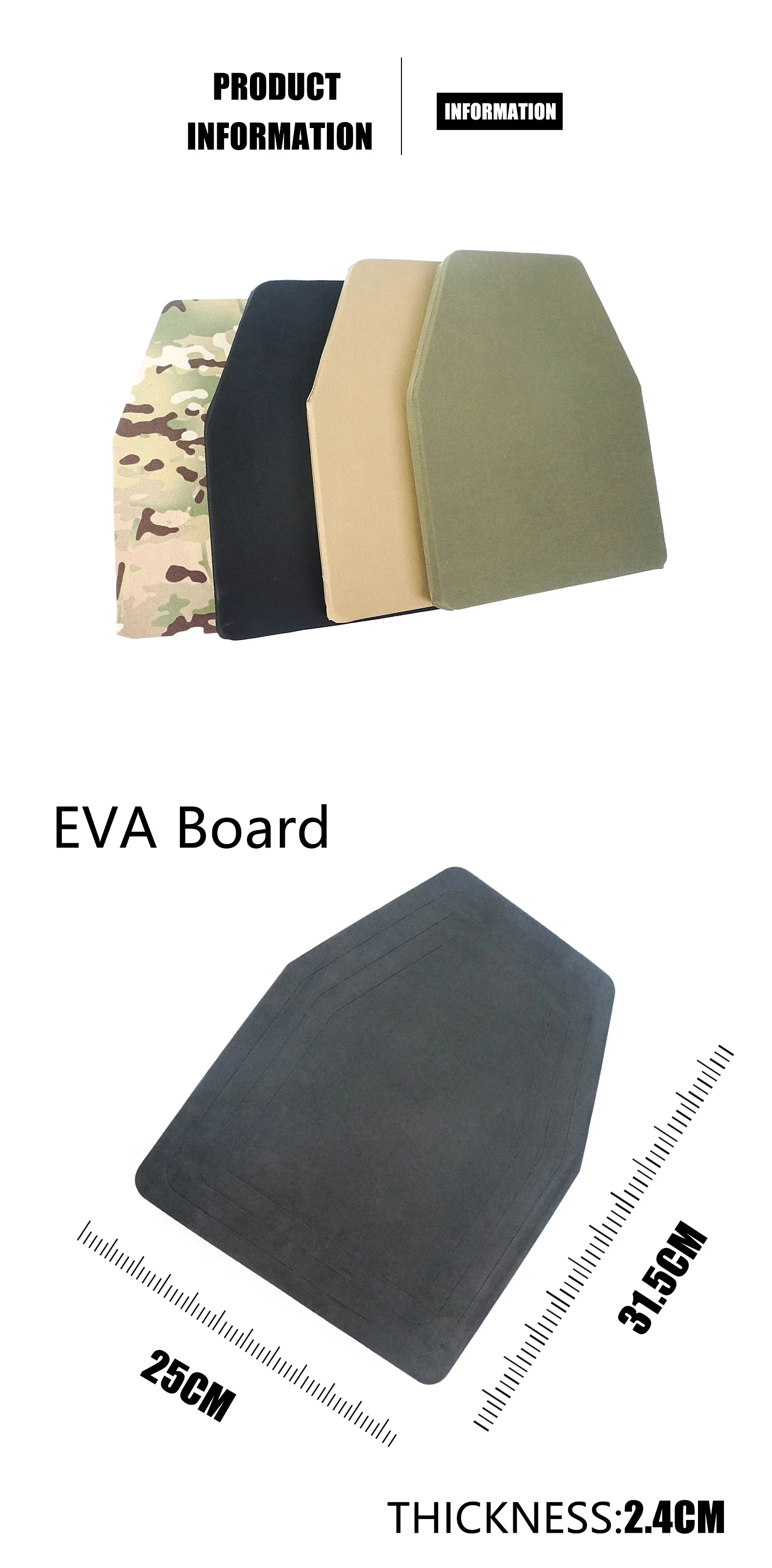 DMGear Tactical Vest EVA Insert Board Filler Board Bulletproof  Cover Protective Cover