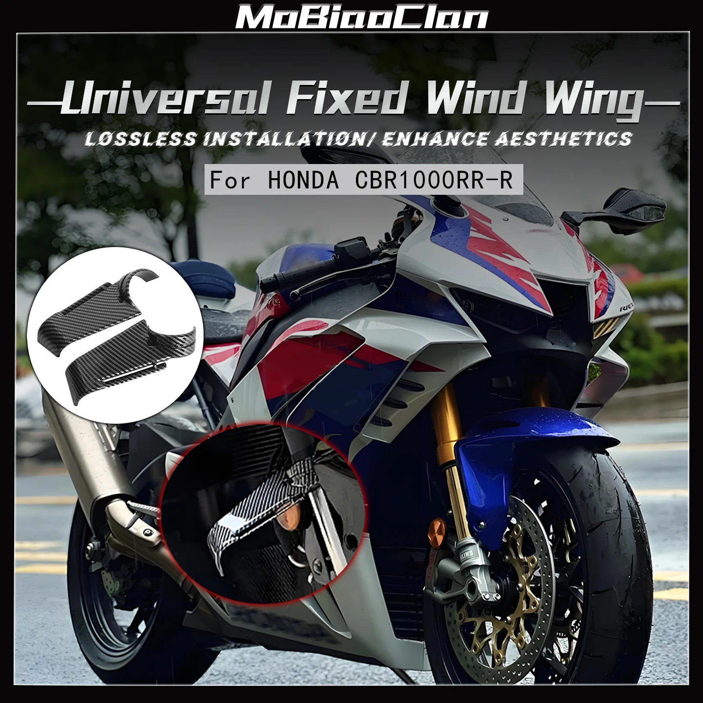 For HONDA Honda CBR1000RRR CBR1000RR-R cbr1000rr-r shock-absorbing fixed wing side wing guide plate universal fixed wing