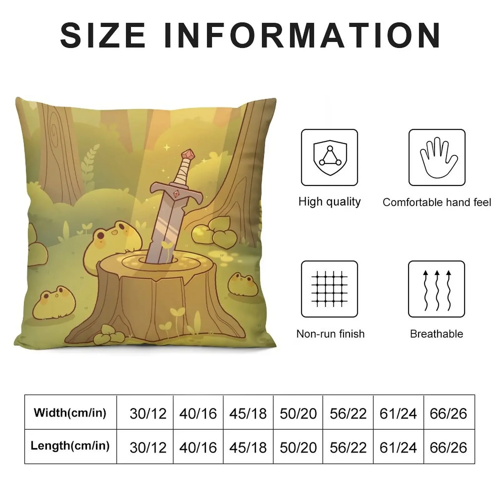 Frogs find a magic sword Throw Pillow Custom Cushion Pillow Case Christmas pillow