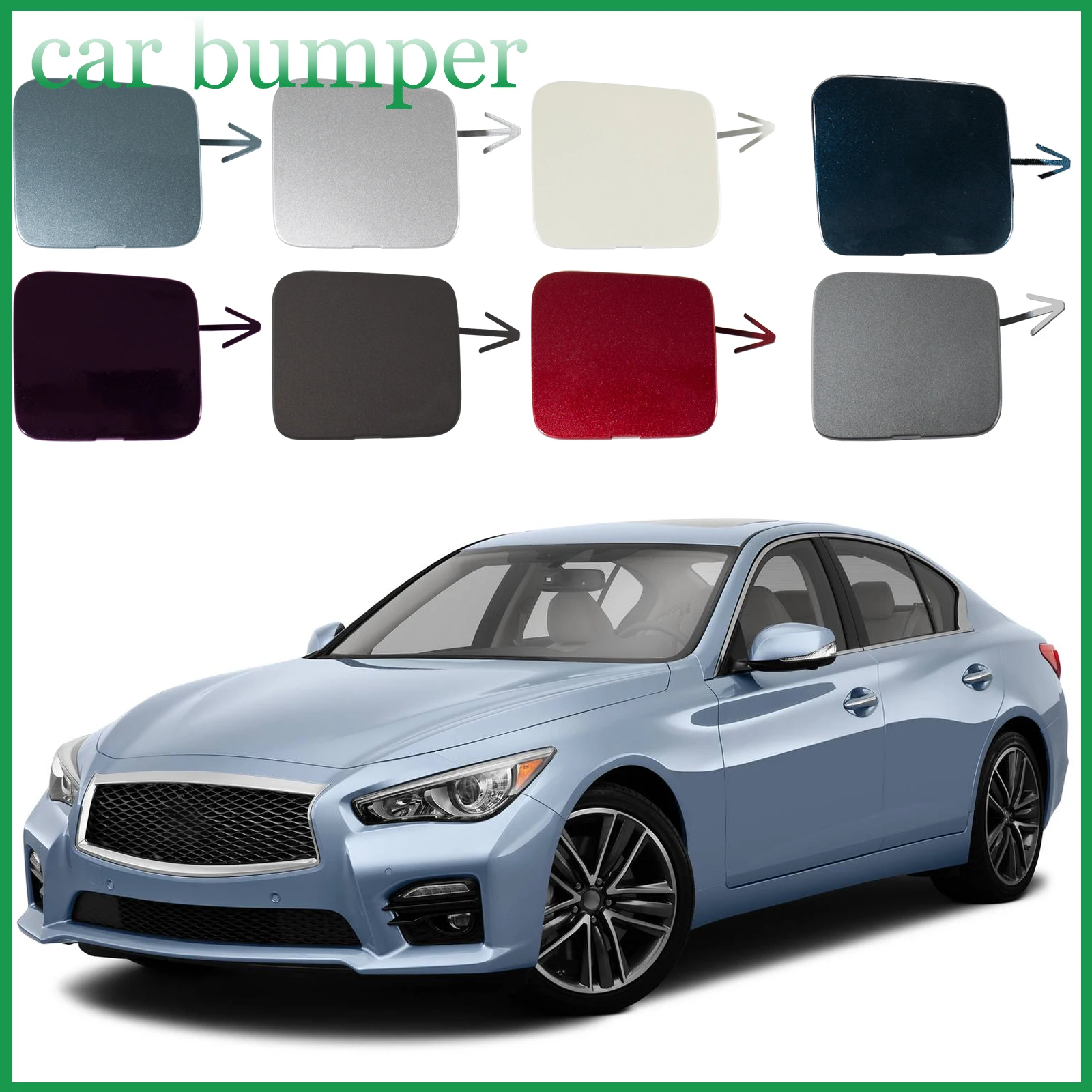 

Front Bumper Tow Hook Cover Cap Eye For Infiniti Q50 2014 2015 2016 2017 2018 622A1-4GA0A