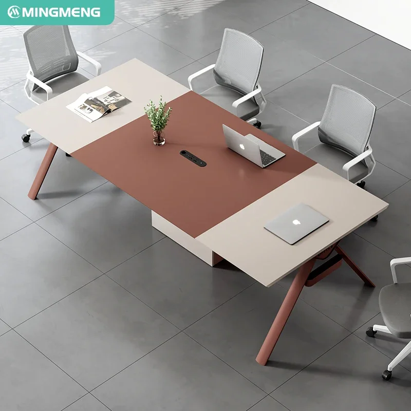 Fashion Modern Conference Long Table Meeting Conference Table 8 People Meeting Desk