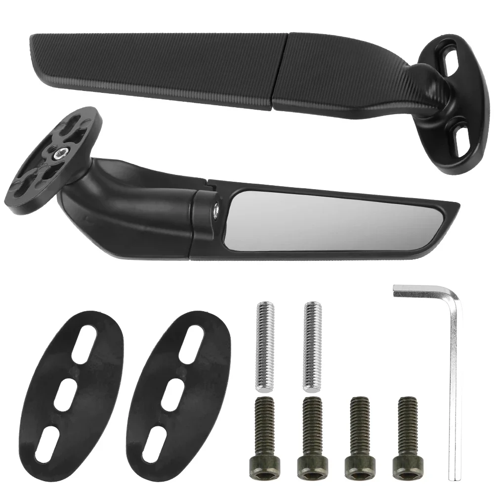 

Rotating Rearview Mirror Modified Wind Wing 1 Pair Adjustable for Honda Kawasaki Ninja Suzuki Yamaha Ducati Motorcycle Mirror