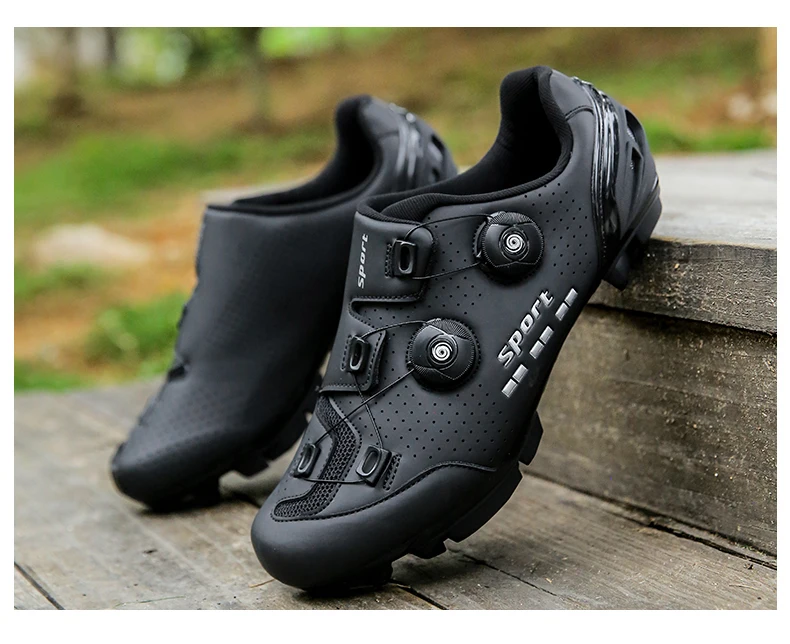 Wettkampf-Radsportschuhe Rennradschuhe Unisex Fahrradschuhe für Flachpedale Selbstverriegelnde Renn-SPD-Fahrradschuhe – Detail 20