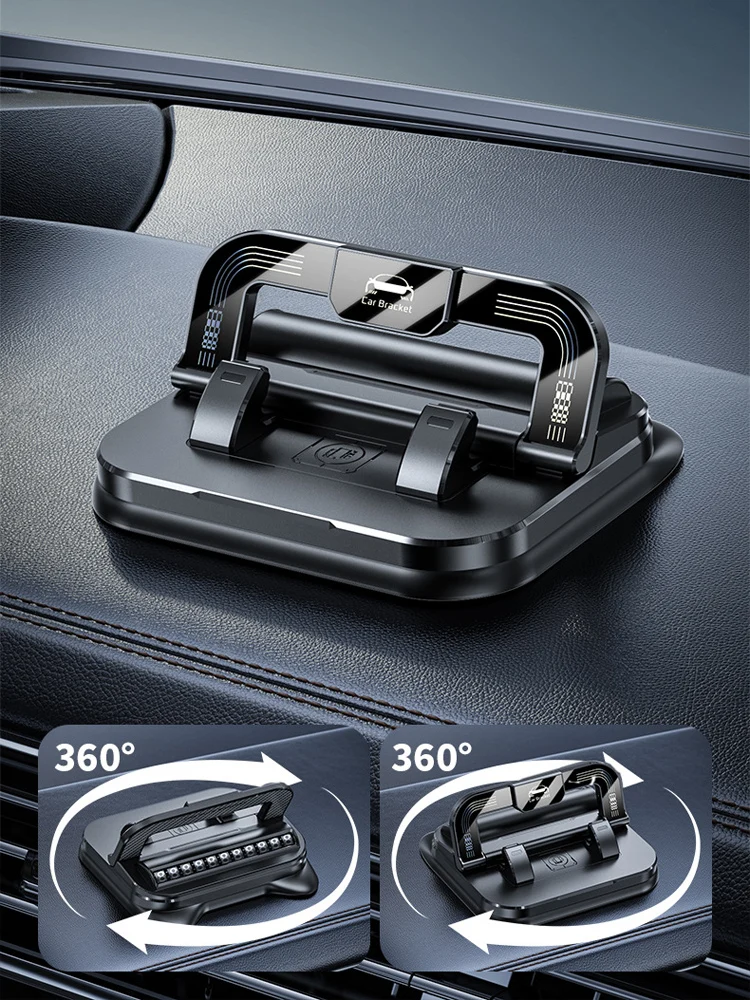 

Универсальное автомобильное крепление для телефона на приборной панели, вращение на 360 градусов, подставка для телефона, держатель для мобильного телефона с номерным знаком