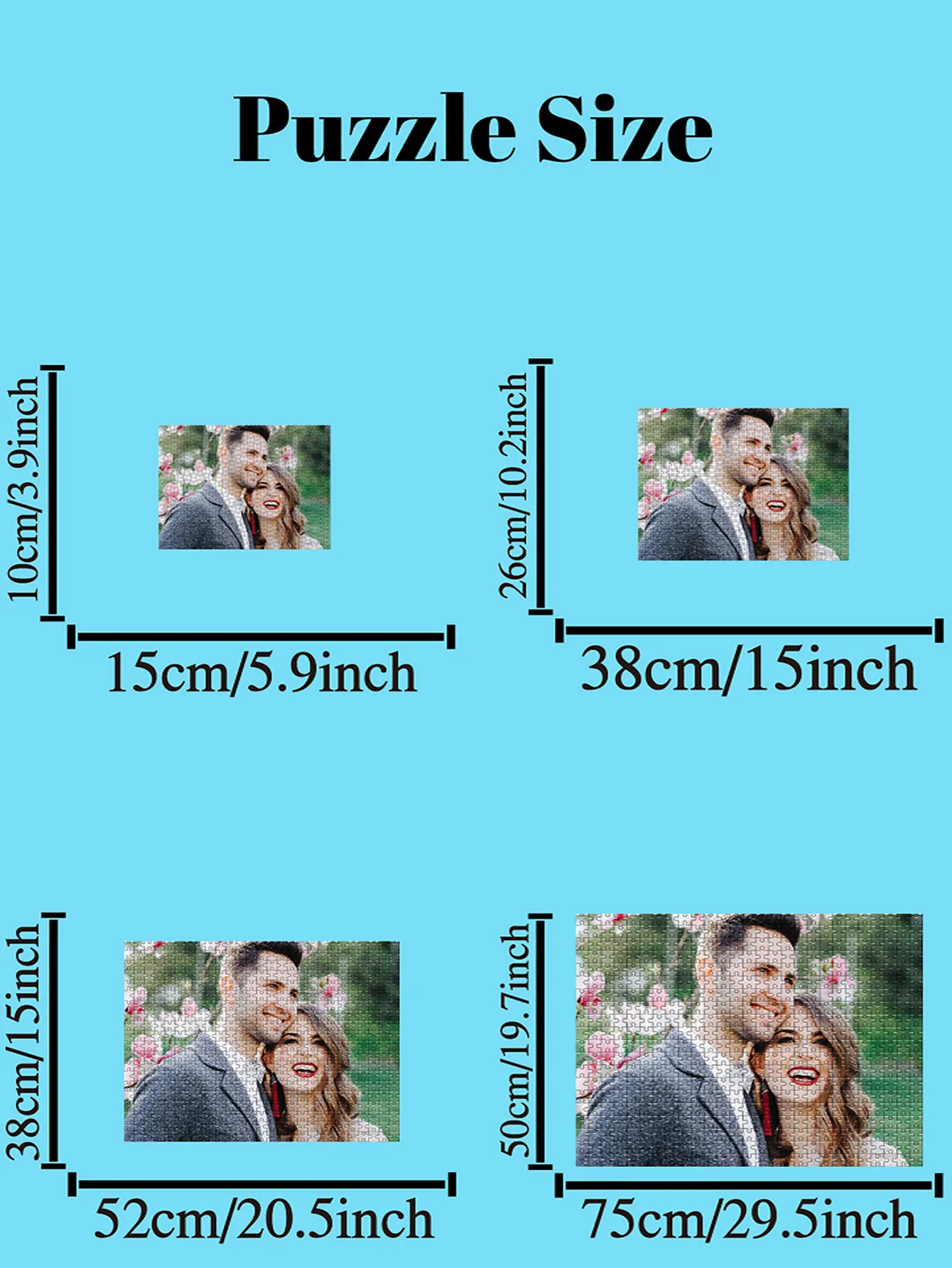 35/300pcs couple Custom Poster Custom DIY Personalised Photo Puzzles Personalized Photo For Kids Toy Family Gift