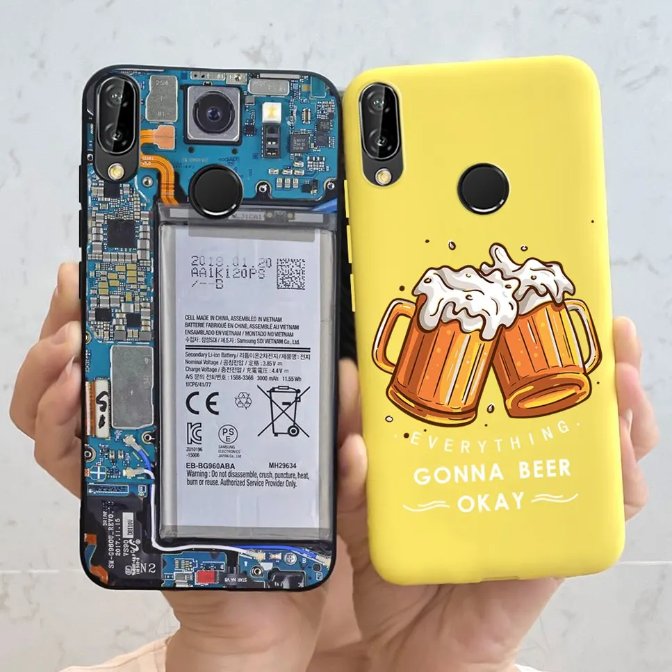 New For Huawei P20 lite Case Fashion Cartoon Pattern Soft Silicone Back Cover For Huawei P 20 Lite P30 lite Phone Case Fundas