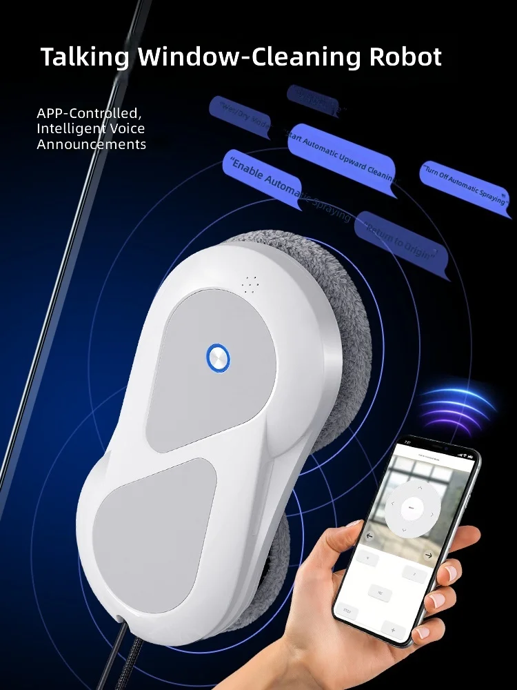 Window Cleaning Robot, Automatic Spraying Smart Home Electric High-Rise Glass Cleaner, Intelligent Window Washing Machine