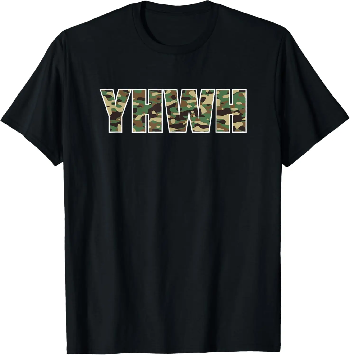 Camouflage YHWH Yahweh Christian Camo Hunting T-Shirt