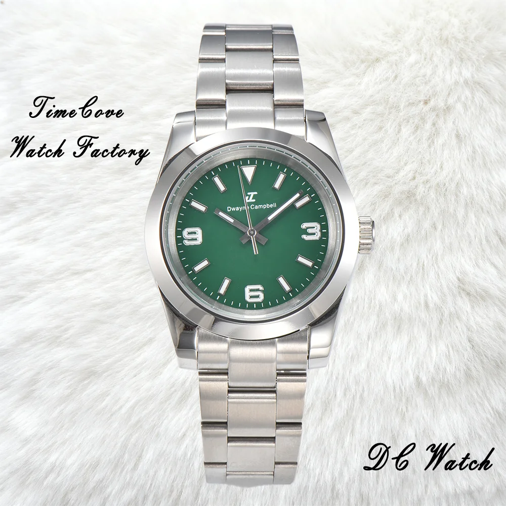 ل NH35 شعار مخصص ساعة مقاوم للماء كرونوغراف حركة أوتوماتيكية ساعات صدفي ساعة حالات ساعات من الفولاذ المقاوم للصدأ