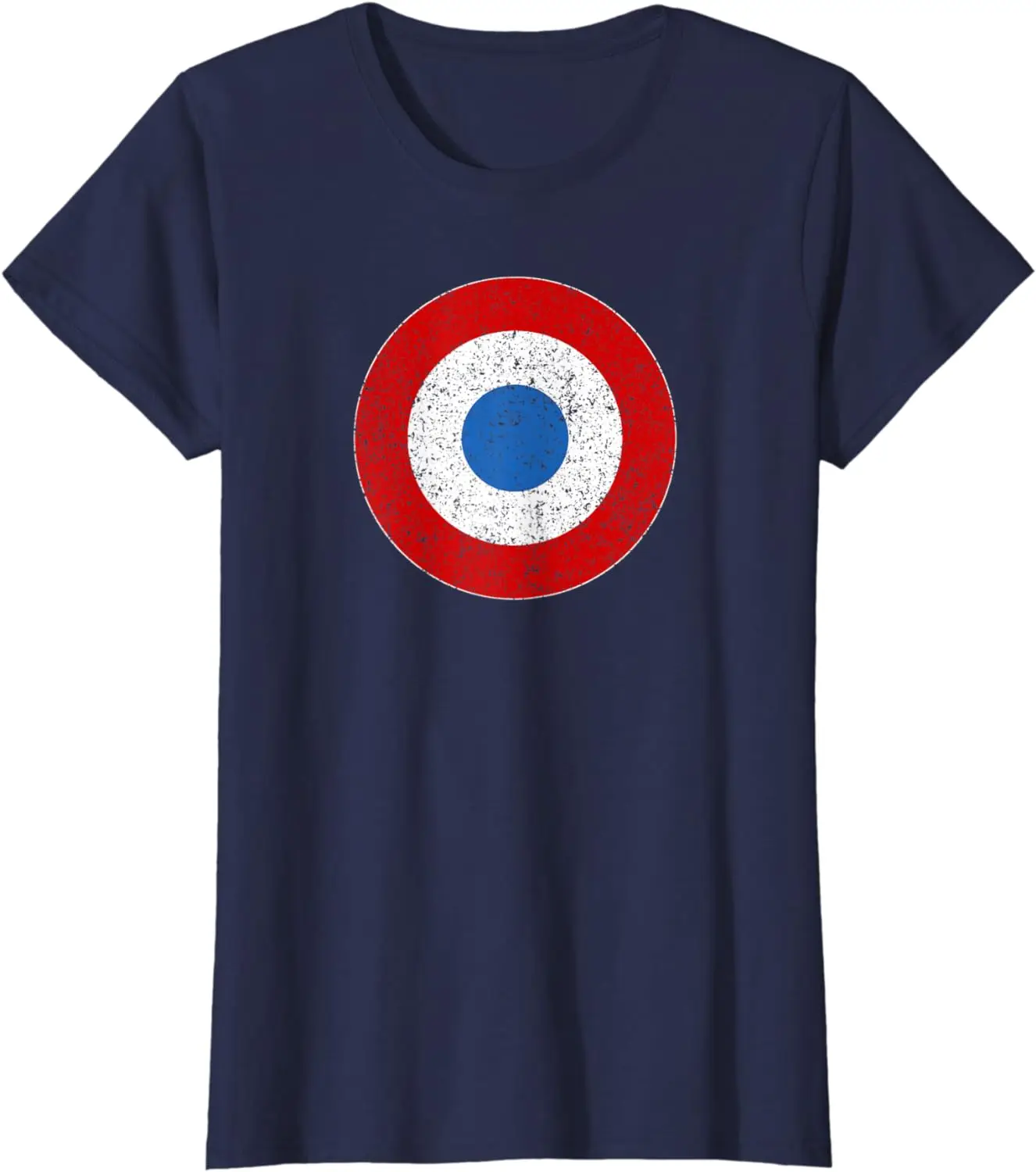 فرنسا سلاح الجو Roundel FAF القوات المسلحة تي شيرت قصير الأكمام عادية القطن س الرقبة رجل تي شيرت #6