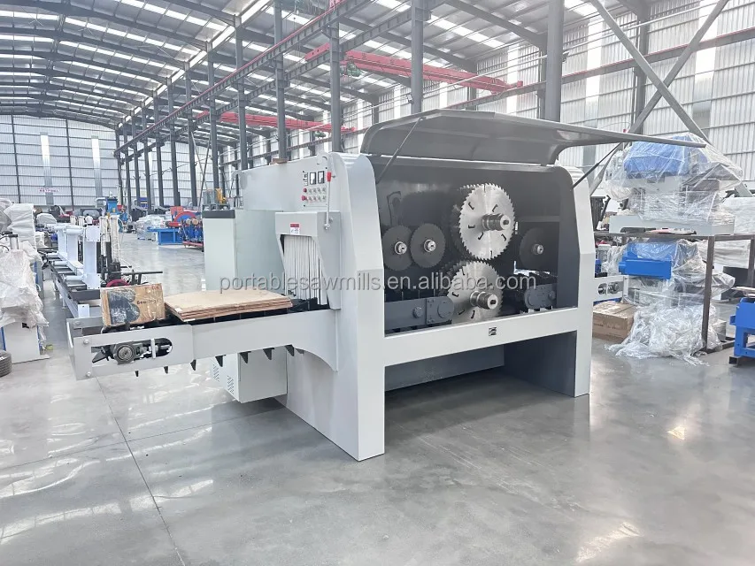 Popular Hot sell Electric Double-spindle Log Multiple Rip Saws with Circle-blades for Lumber