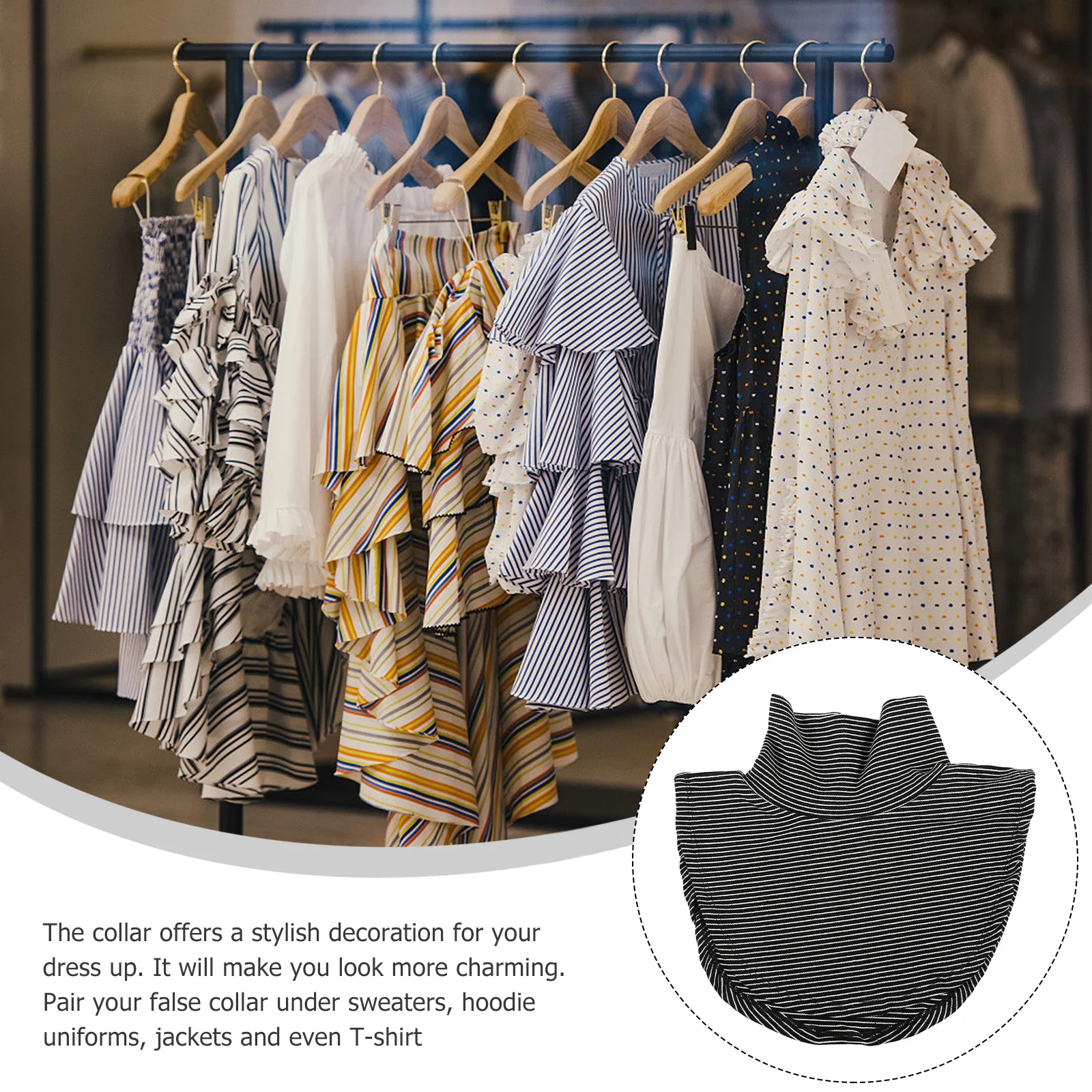 1pc High Collar Decorative Fake Collar Fashion Women Clothing Accessory Exquisite Durable Practical Quick Dry Support Reuse